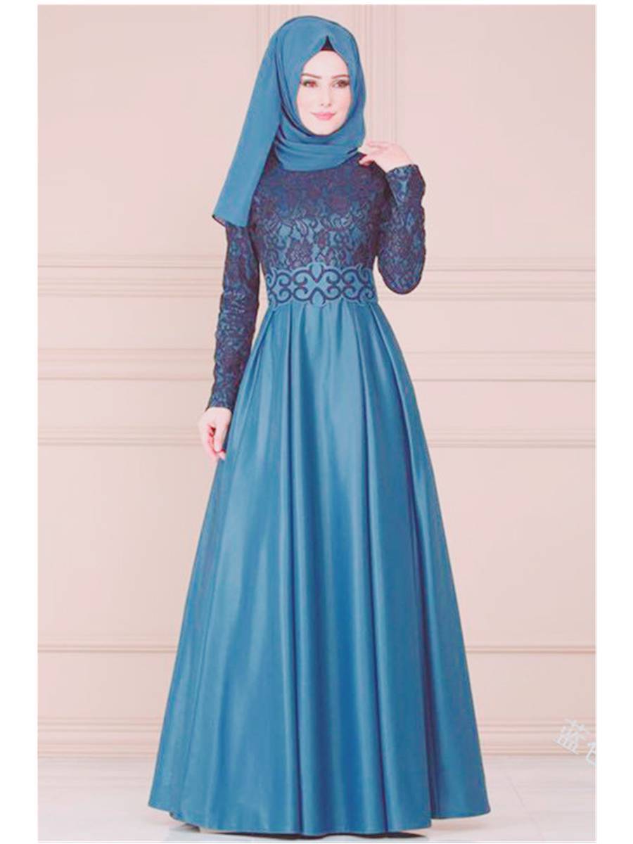 Factory Direct Supply To Iduoduo European And American Splicing Large Swing Skirt Ethnic Style Long Skirt Lace Retro Dress 1025 - Image 10
