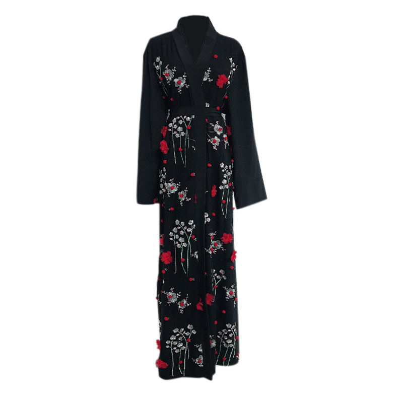 Directly From The Factory, New Style Iduoduo European And American Fashionable Women's Three-Dimensional Embroidered Cardigan, Elegant And Elegant Long Skirt 20274 - Image 7