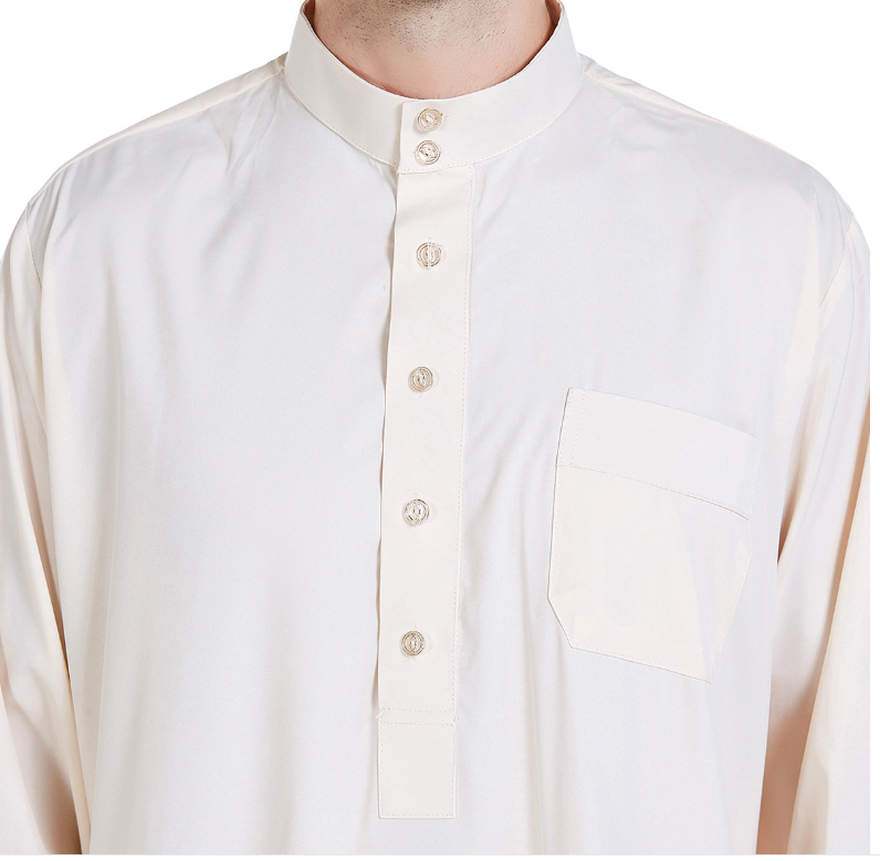 Men Robes Dubai Kaftan Islamic Clothing Arab Islam Robe Prayer Eid Clothes Thawb Arabe robe factory price shenzhen lily cheng - Image 4