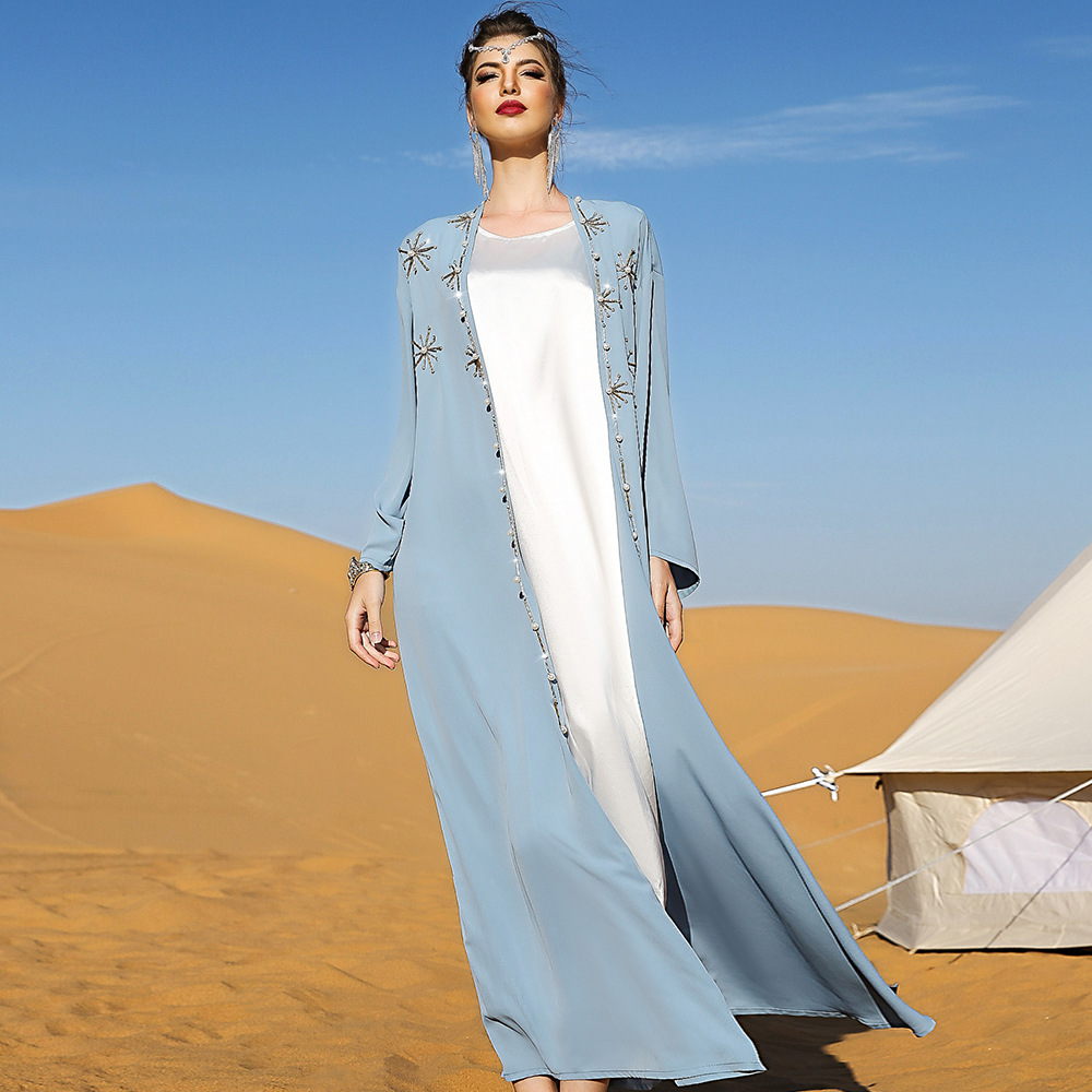 long hijab woman prayer clothes Muslim women abaya 2 pieces Muslim wear Muslim women dress factory price shenzhen lily cheng - Image 3