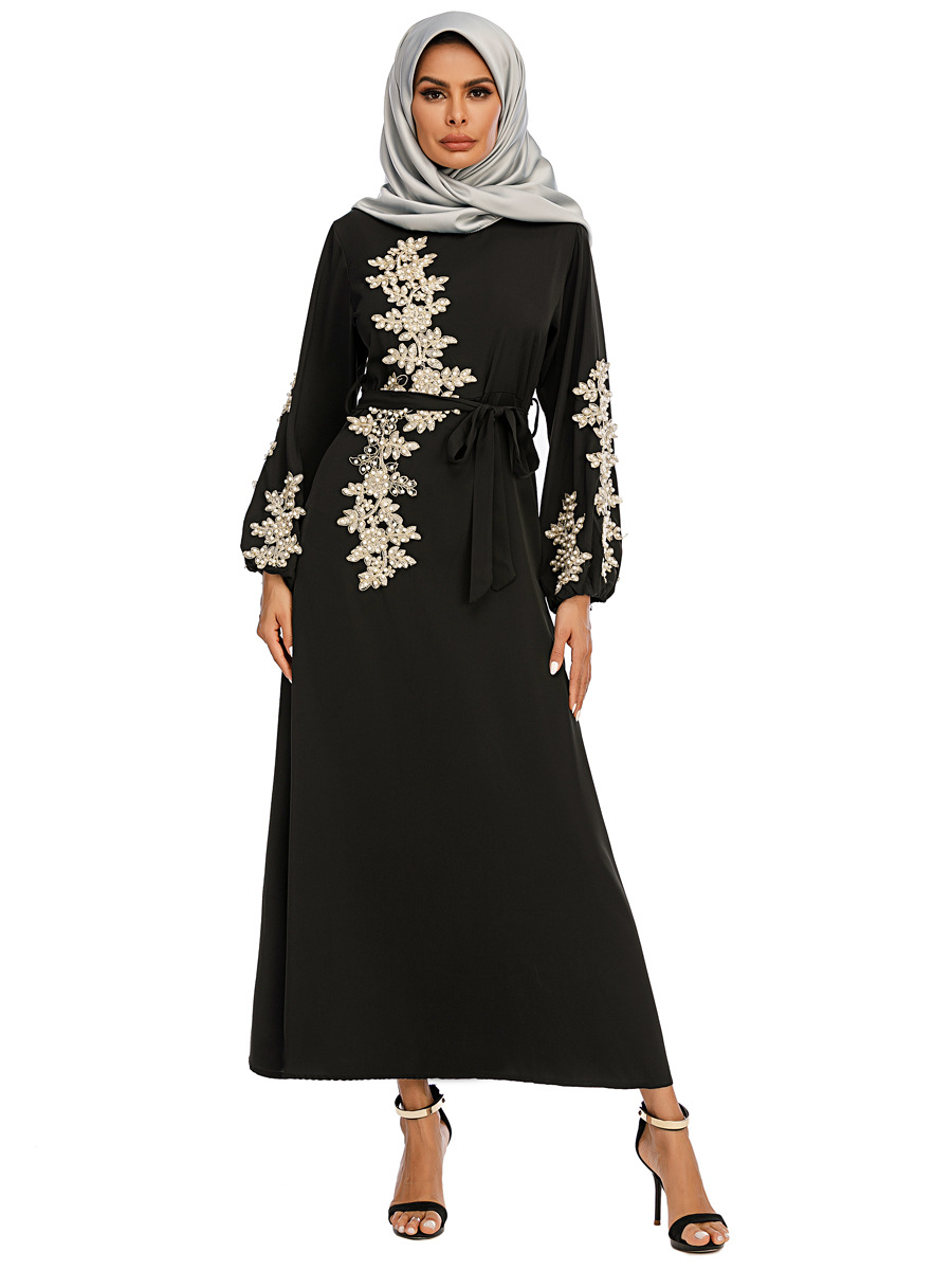 Middle East long Womanislamic abaya ladies dubai dresses hijab Muslim Abaya factory price shenzhen lily cheng - Image 4