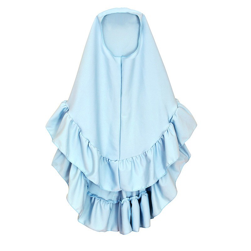 Middle East kids Muslim Printing cute set Maxi plus size Children Abaya long dresses little Girl wear with hijab - Image 5