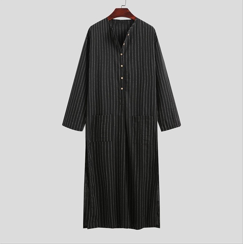 Men Muslim Robes Dubai Kaftan Islamic traditional Clothing Arab Prayer Eid Clothes Arabe robe factory price shenzhen lily cheng - Image 4