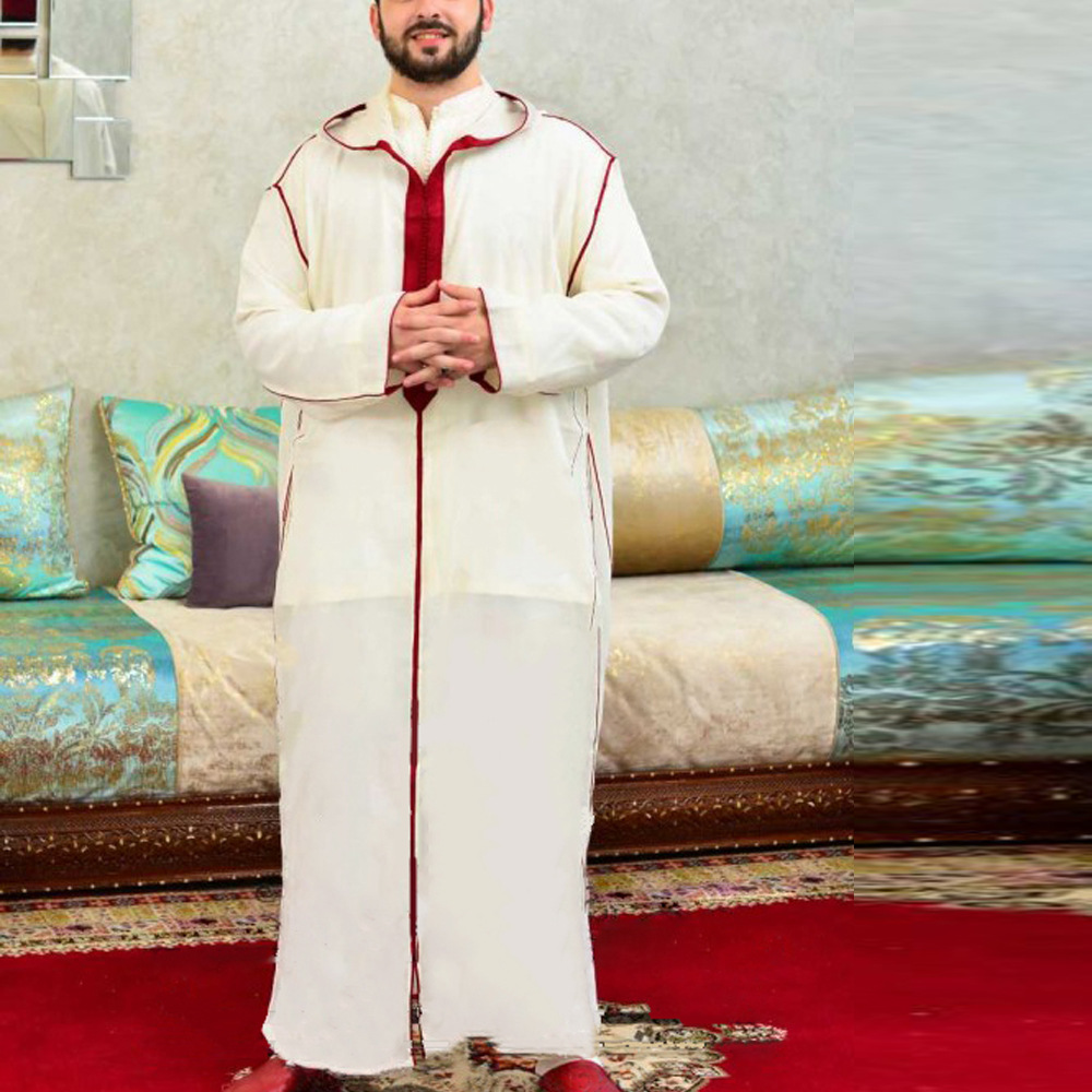 Man Robes Dubai Kaftan Islamic Clothing Arab Middle Luxury Prayer Eid Clothes Muslim robes factory price shenzhen lily cheng - Image 3