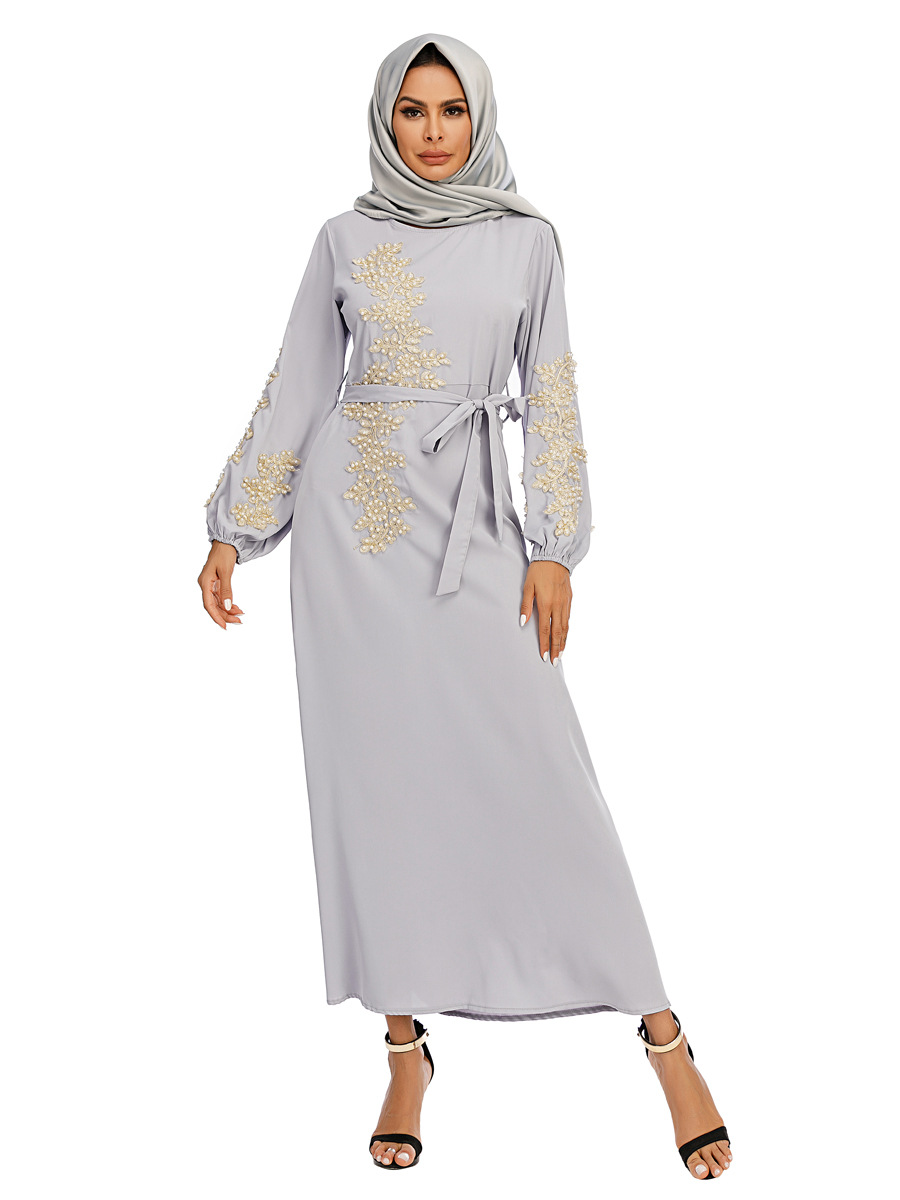 Middle East long Womanislamic abaya ladies dubai dresses hijab Muslim Abaya factory price shenzhen lily cheng - Image 6