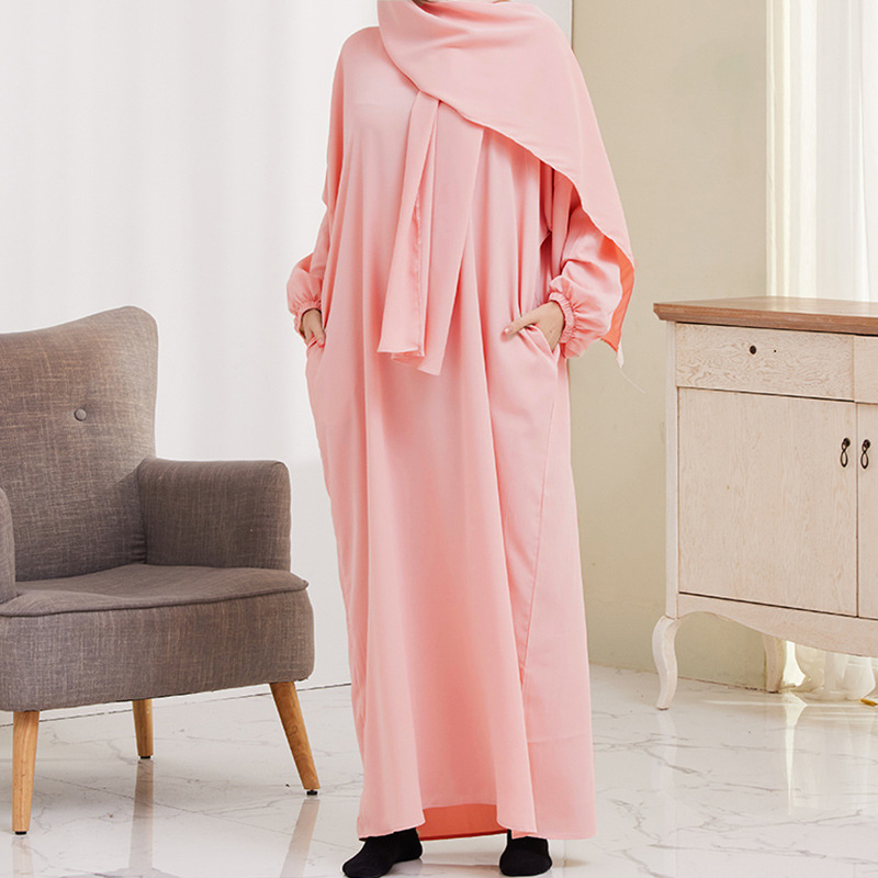 2024 Middle East Women Muslim long sleeves Maxi plus size ladies girls Classic Abaya dresses - Image 3