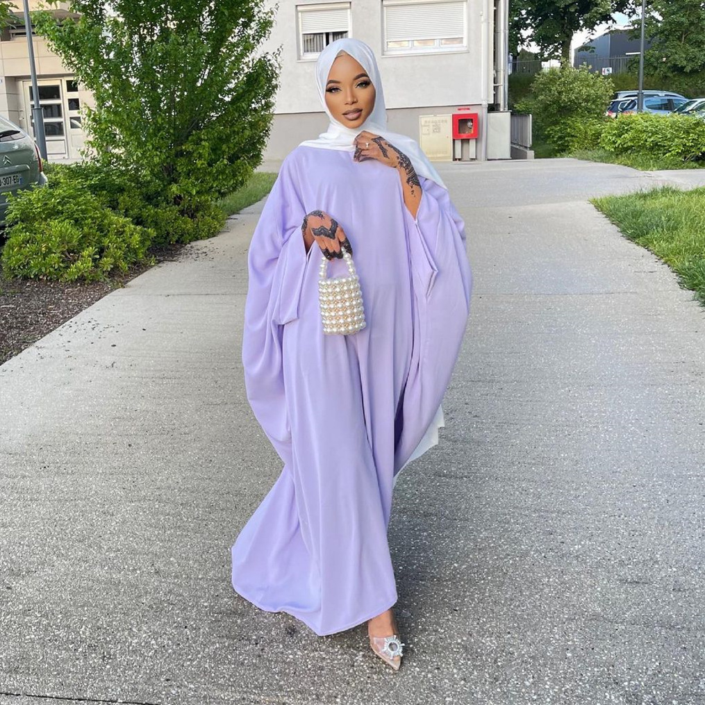 2024 Middle East Women Muslim long sleeves Maxi plus size ladies girls Classic Abaya dresses with hijab - Image 2