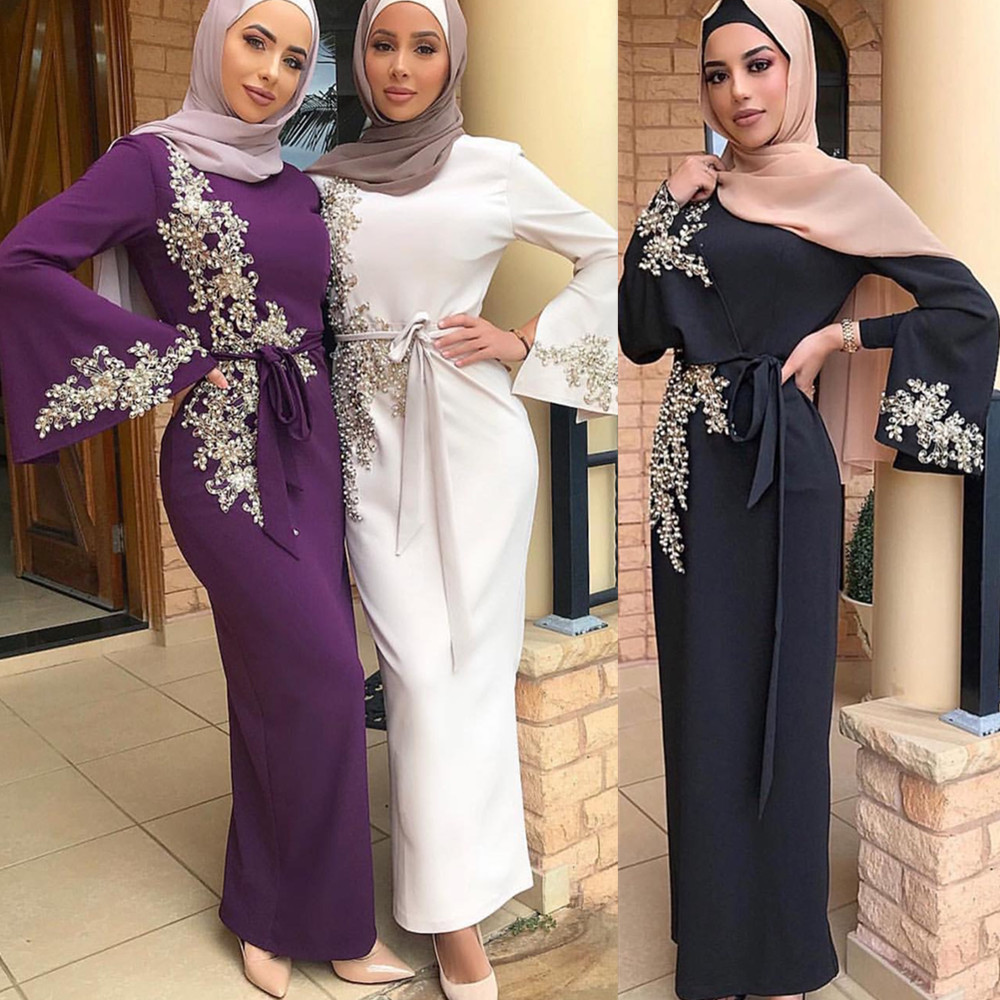2024 Middle East Women Muslim islamic abaya turkey ladies good quality Abaya dubai dresses hijab traditional muslim clothing - Image 3