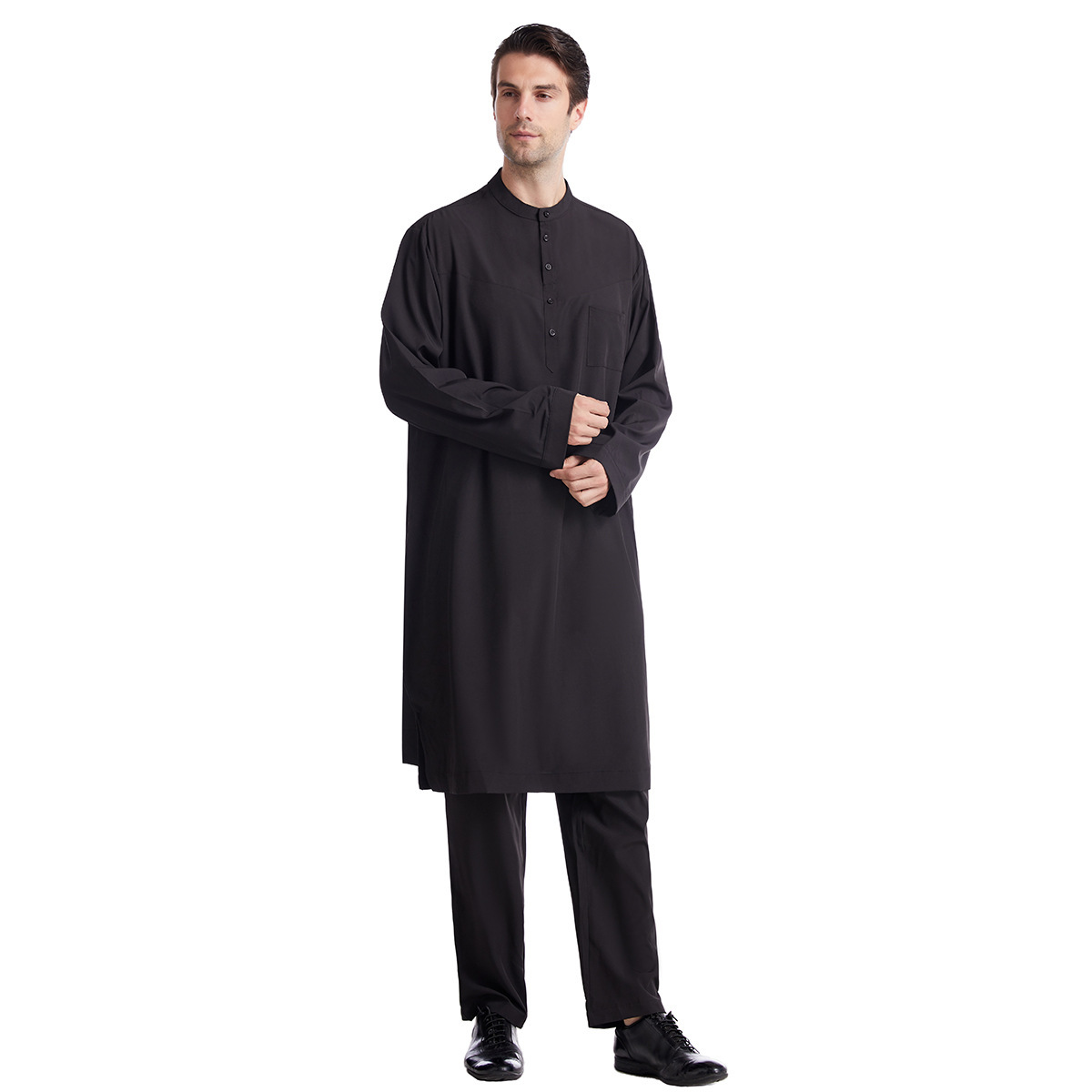 Muslim Robes Dubai Kaftan Islamic Clothing Islam Set Prayer Eid Clothes Thawb Arabe robe factory price shenzhen lily cheng - Image 4