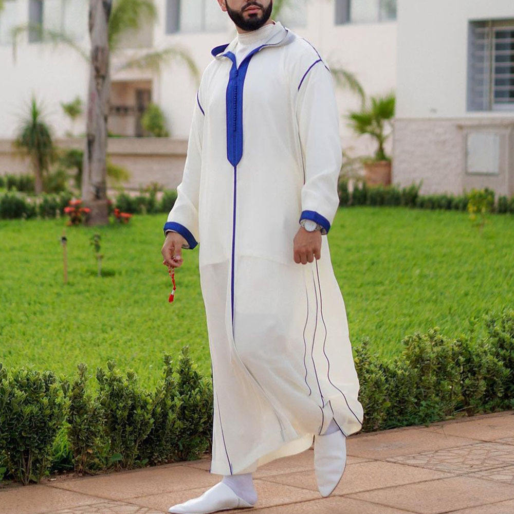 Man Robes Dubai Kaftan Islamic Clothing Arab Middle Luxury Prayer Eid Clothes Muslim robes factory price shenzhen lily cheng - Image 5