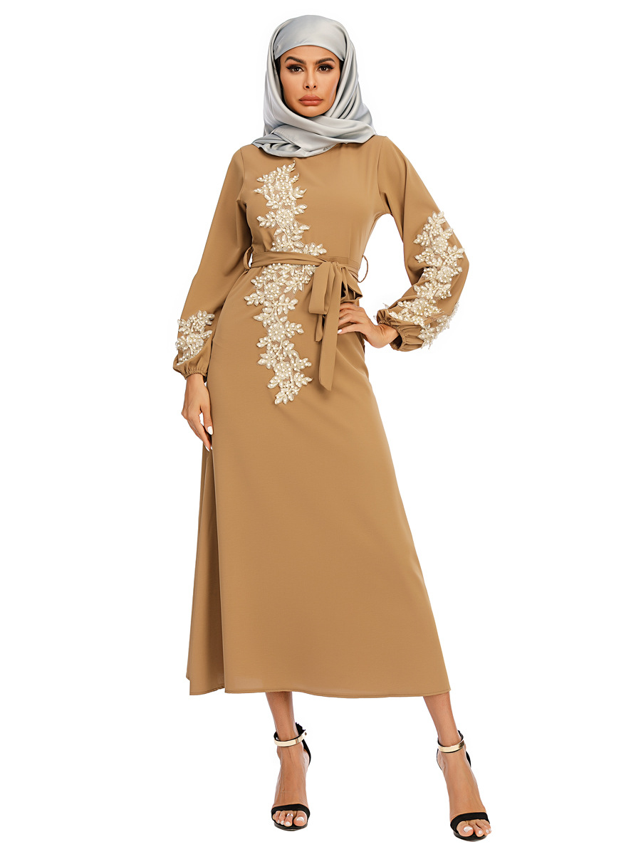 Middle East long Womanislamic abaya ladies dubai dresses hijab Muslim Abaya factory price shenzhen lily cheng - Image 3