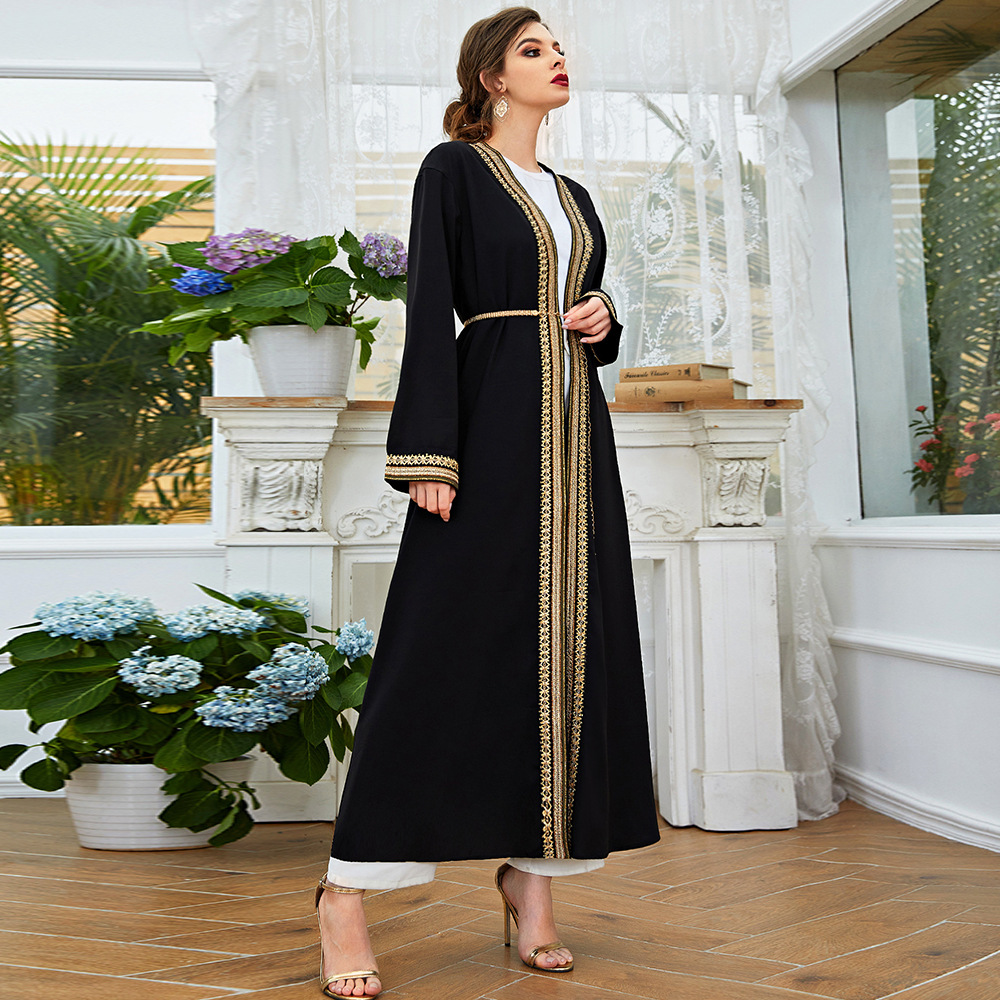 latest design abaya muslim 2 pieces girls long dress dubai East luxury Muslim women dress factory price shenzhen lily cheng - Image 4