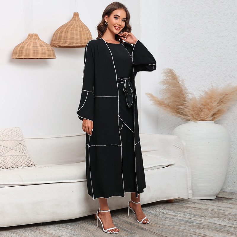 Factory Direct Sales Iduoduo New European And American Fashion Long-Sleeved Suit Cross-Border Three-Piece Dress 23509 - Image 9