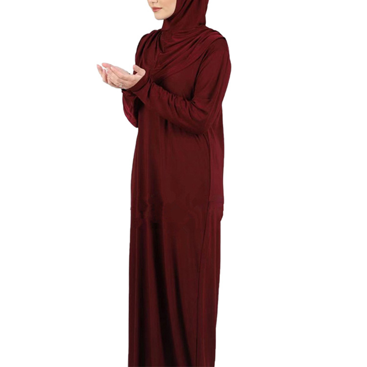 Factory Direct Supply To Iduoduo European And American New Solid Color One-Size-Fits-All Hooded Long Skirt Spliced Dress 21432