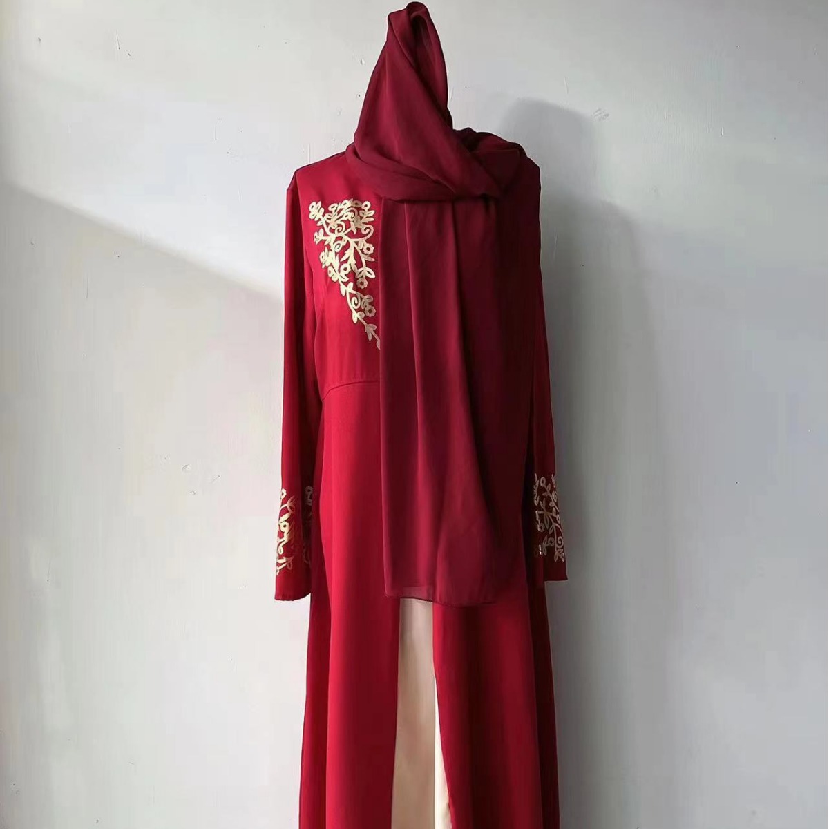 Directly Supplied From The Manufacturer, Iduoduo European And American Long Skirts, Contrasting Color Slim-Fitting Long Skirts, Bronzing Splicing Dress 9008 - Image 4