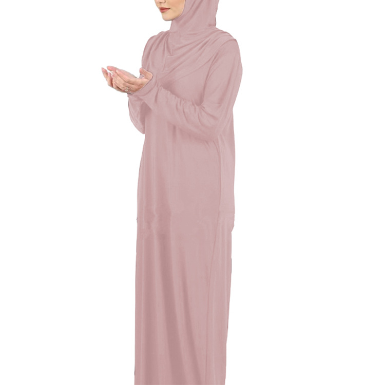 Factory Direct Supply To Iduoduo European And American New Solid Color One-Size-Fits-All Hooded Long Skirt Spliced Dress 21432 - Image 9