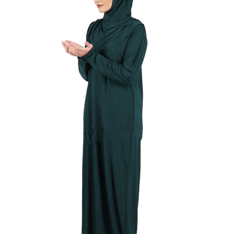 Factory Direct Supply To Iduoduo European And American New Solid Color One-Size-Fits-All Hooded Long Skirt Spliced Dress 21432 - Image 7