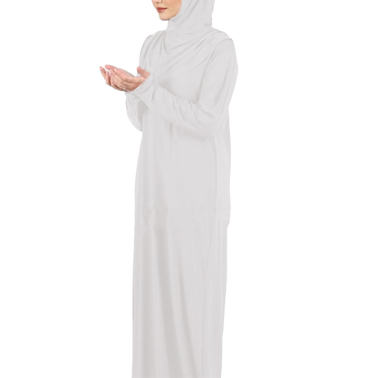 Factory Direct Supply To Iduoduo European And American New Solid Color One-Size-Fits-All Hooded Long Skirt Spliced Dress 21432 - Image 6